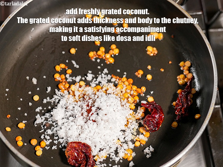 Step 12 – Add 2 tbsp freshly <a href="https://www.tarladalal.com/glossary-grated-coconut-852i">grated coconut</a>. The grated coconut adds thickness and body to …