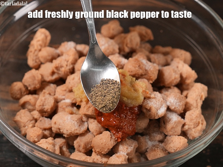 Step 12 – Add&nbsp;<a href="https://www.tarladalal.com/glossary-freshly-ground-black-pepper-kalimirch-powder-kali-mirch-ka-powder-567i">freshly ground black pepper (kalimirch)</a> to taste.