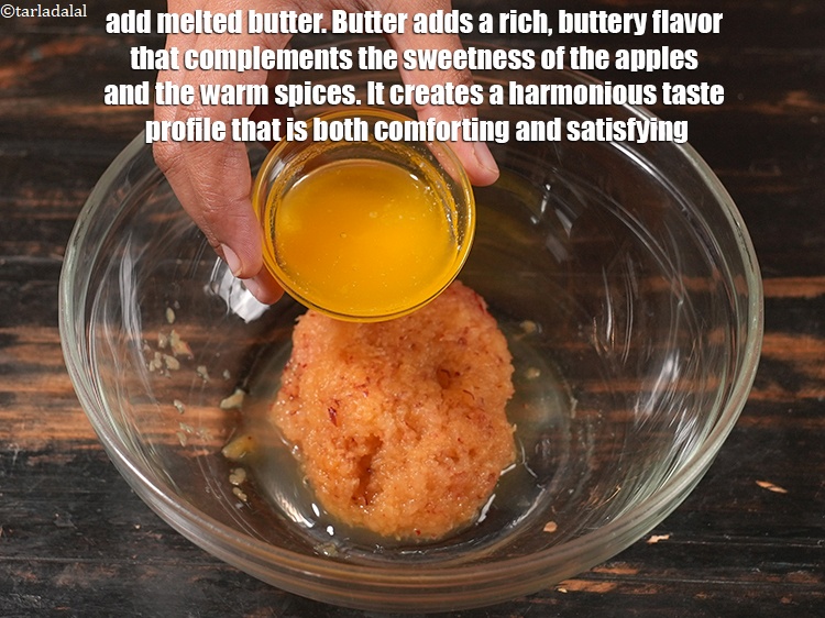 Step 12 – Add 2 tbsp <a href="https://www.tarladalal.com/glossary-melted-butter-1941i">melted butter</a>. Butter adds a rich, buttery flavor that complements the …