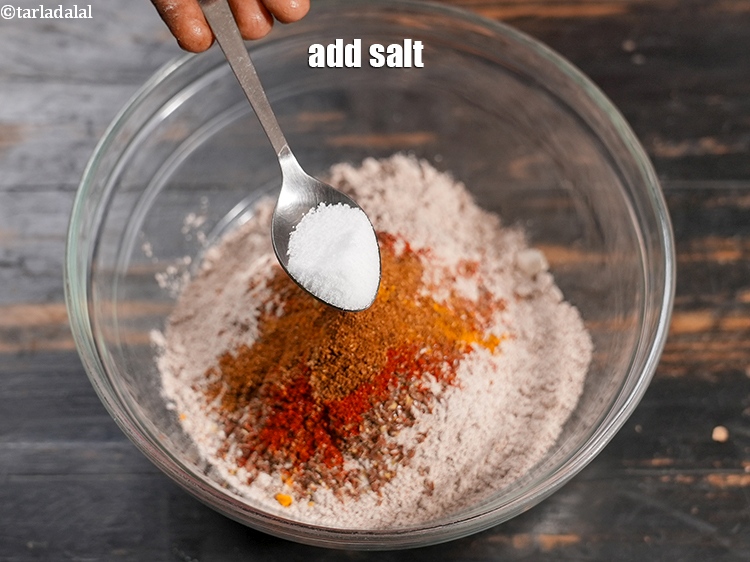 Step 12 – Add &frac14; tsp salt.