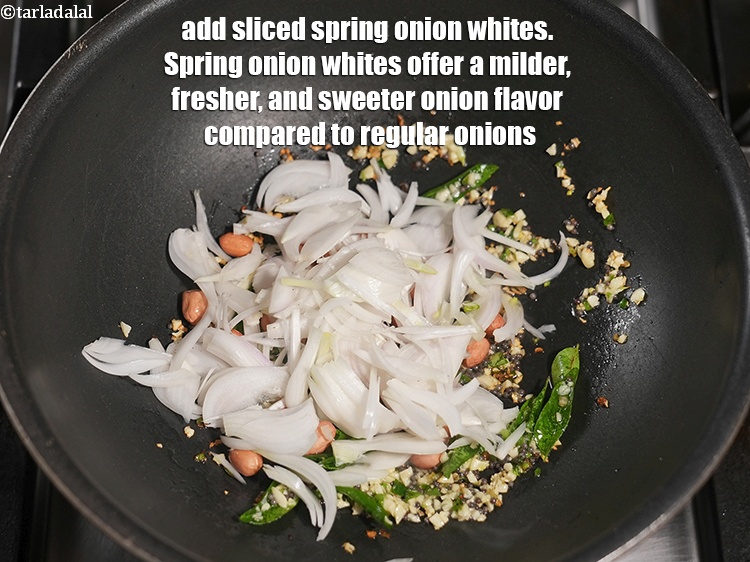 Step 15 – Add &frac12; cup sliced spring onion whites. Spring onion whites offer a milder, fresher, and …