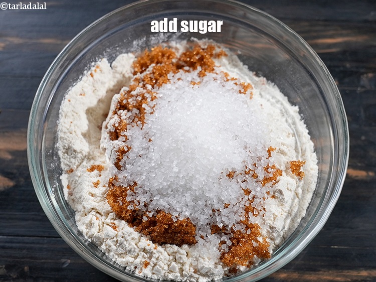 Step 12 – Add &frac14; cup sugar.