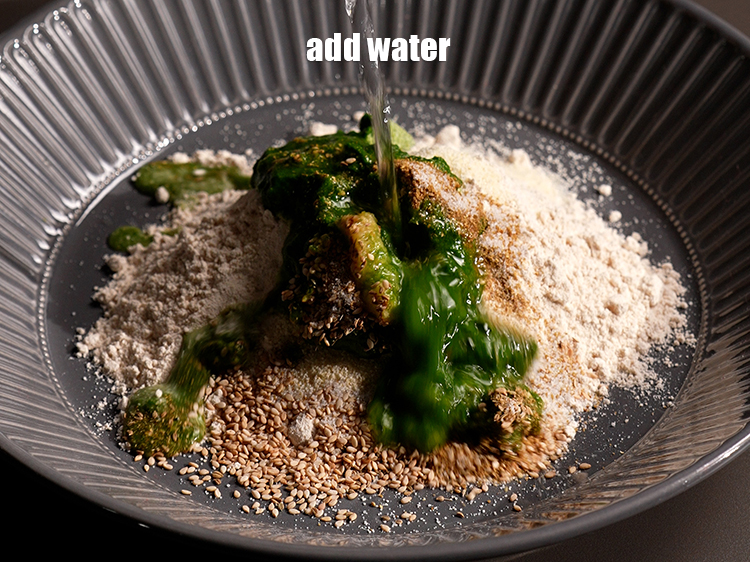 Step 12 – Add &frac14; cup water.