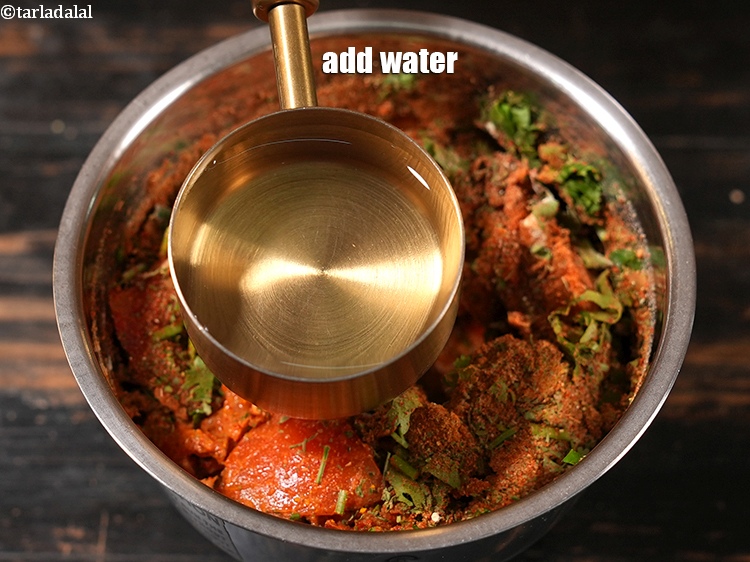 Step 12 – Add &frac14; cup water.