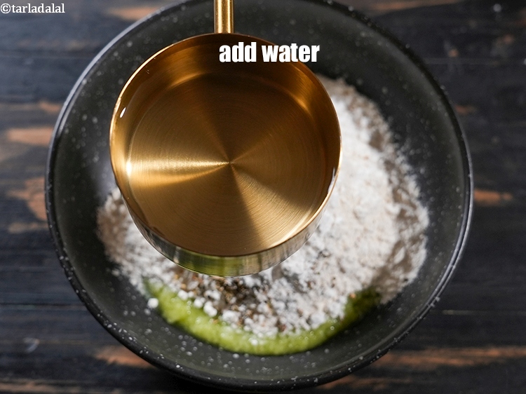 Step 12 – Add &frac12; cup water.