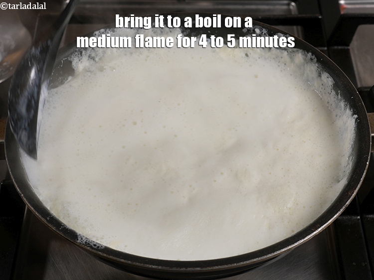 Step 12 – Bring it to a boil on a medium flame for 4 to 5 minutes, while …