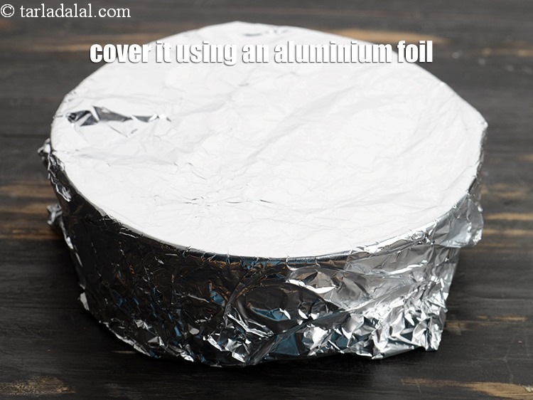 Step 12 – Cover with an aluminium foil.