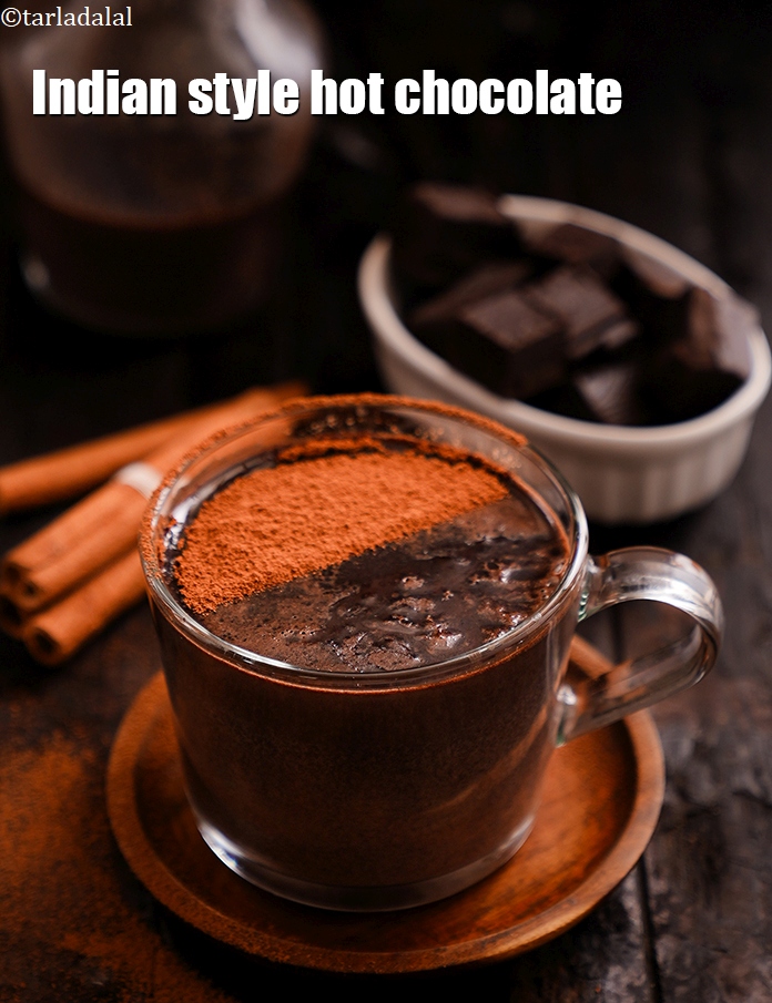 Step 12 – Serve<strong> hot&nbsp;chocolate recipe | Indian style hot chocolate | spiced hot chocolate |</strong> immediately.
