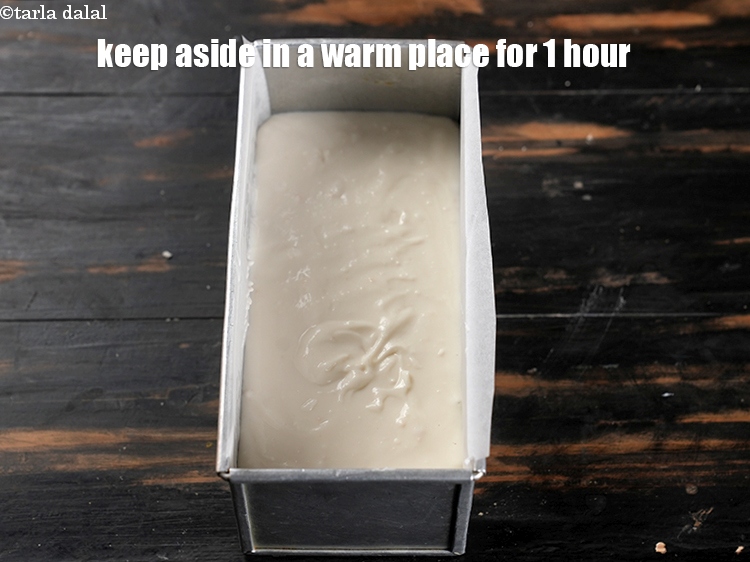 Step 12 – Cover it with a damp muslin cloth and keep it aside in a warm place …