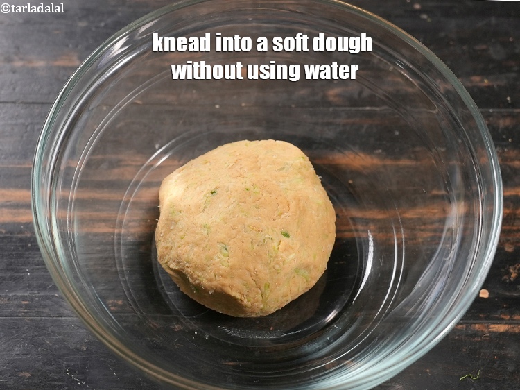 Step 12 – Knead into a soft dough without using water.