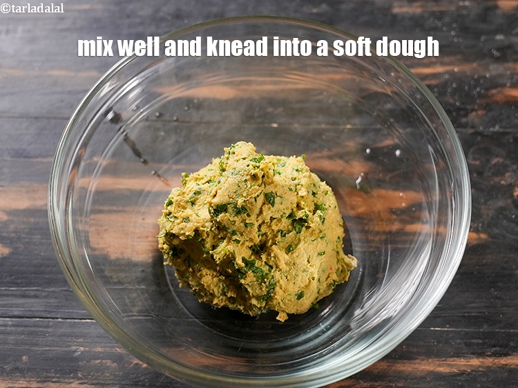 Step 13 – Mix well and knead into a soft dough.