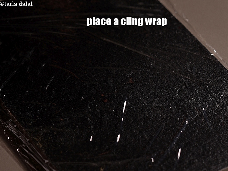 Step 12 – Place a cling wrap on a dry clean surface.