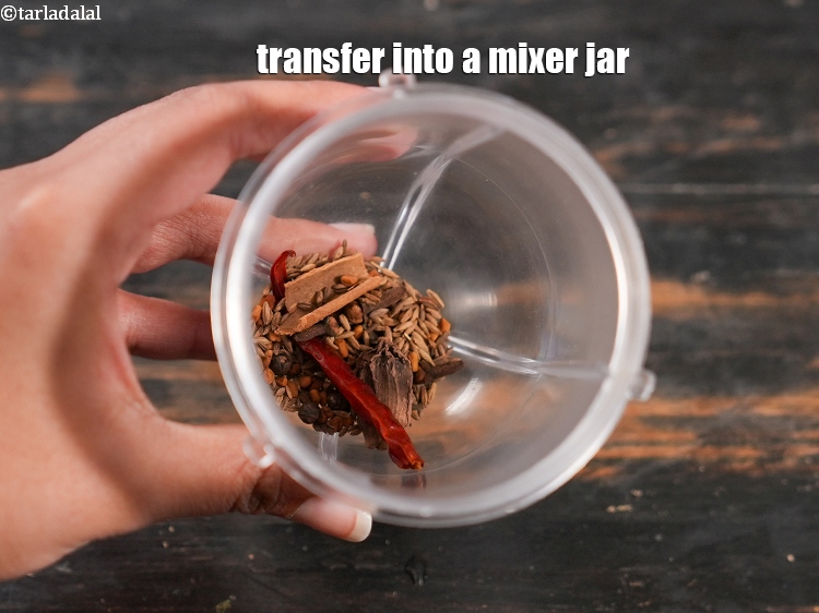 Step 12 – Transfer into a mixer jar.