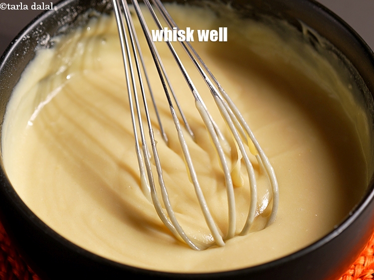 Step 12 – Whisk well until no lump remain.