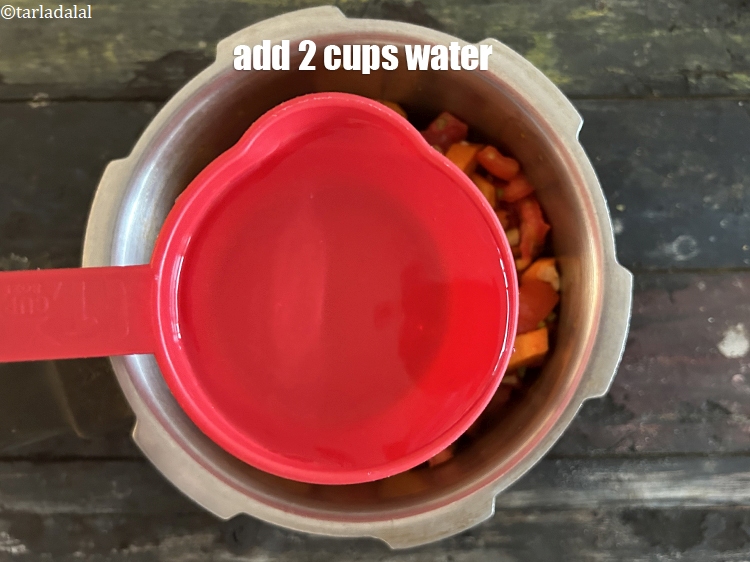 Step 12 – Add 2 cups of water.
