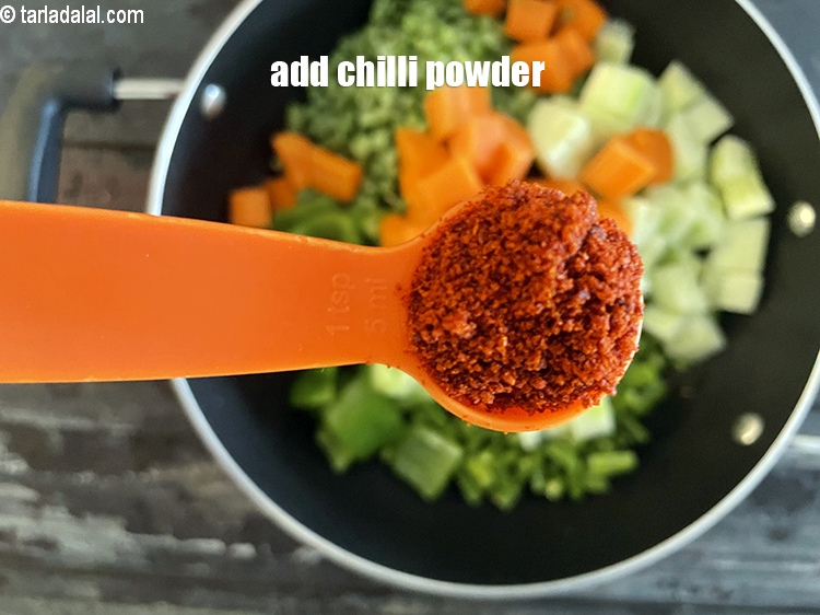Step 22 – Add&nbsp;<meta charset="UTF-8" />1 tsp&nbsp;<a href="glossary-chilli-powder-red-chilli-powder-339i">chilli powder</a>.