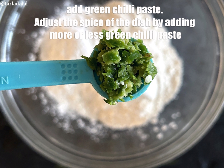 Step 12 – Add&nbsp;<meta charset="UTF-8" />1/2 tsp&nbsp;<a href="glossary-green-chilli-paste-hari-mirch-ki-paste-mirchi-paste-333i">green chilli paste</a>.&nbsp;Adjust the spice&nbsp;of the dish by adding more or …