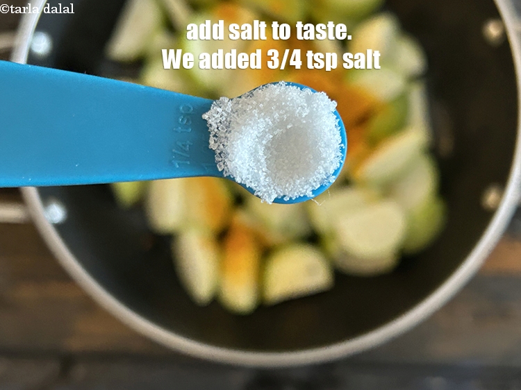 Step 12 – Add salt to taste. We added 3/4th tsp salt.&nbsp;