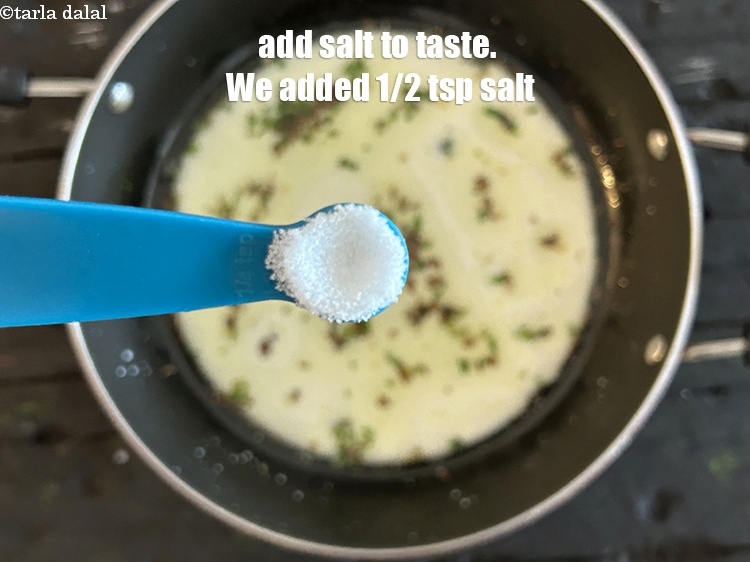 Step 17 – Add salt to taste. We added 1/2&nbsp;tsp salt.