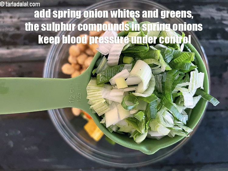 Step 19 – Add&nbsp;1/2 cup chopped spring onions whites and greens.&nbsp;The sulfur compounds in spring onions are known …