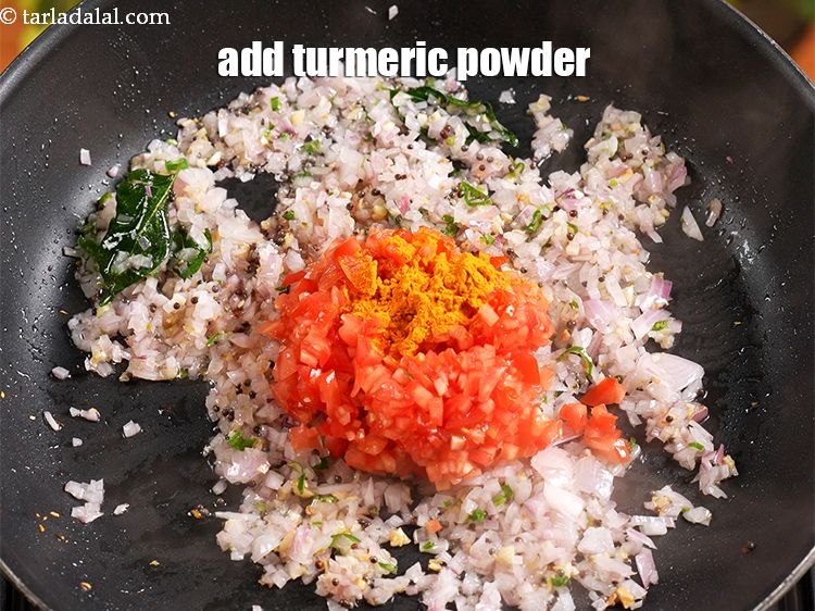Step 12 – Add 1 tsp turmeric powder.