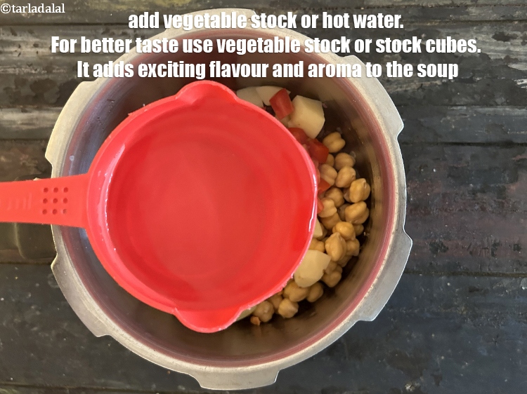Step 15 – <meta charset="UTF-8" /> Add 3&nbsp;cups of&nbsp;<a href="https://www.tarladalal.com/basic-vegetable-stock-38556r">vegetable stock</a>&nbsp;or&nbsp;&nbsp;hot water. For better taste use&nbsp;<a href="https://www.tarladalal.com/basic-vegetable-stock-38556r">vegetable stock</a>&nbsp;or …