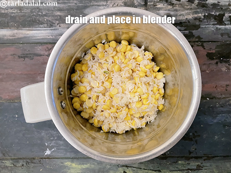Step 12 – Drain and place in a blender.