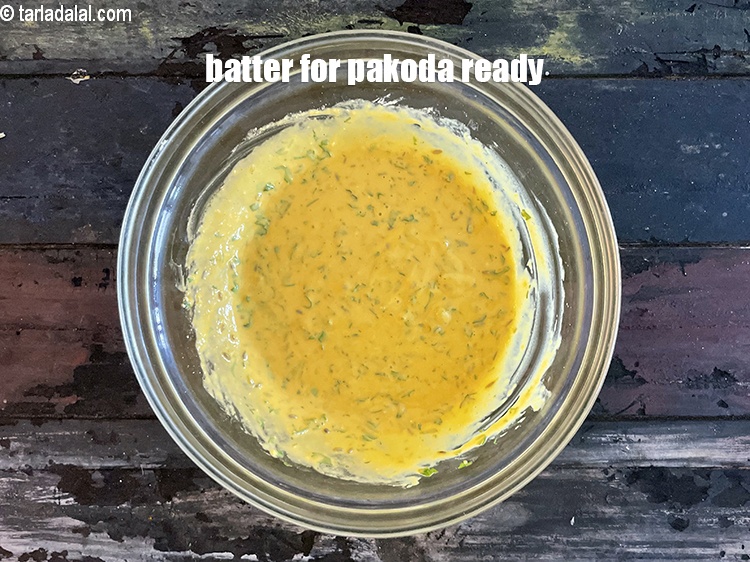 Step 12 – Batter for pakoas is ready.