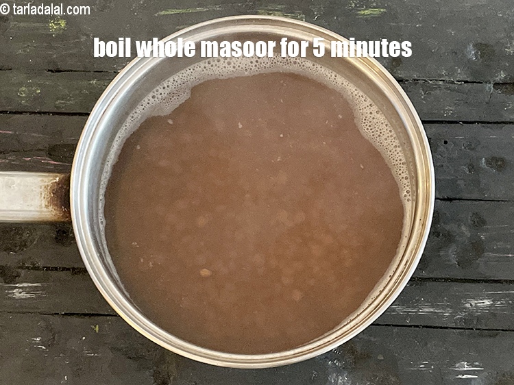 Step 12 – Boil masoor in enough water for 5 minutes.