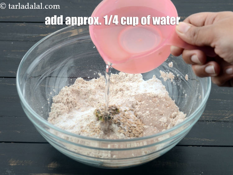Step 12 – Add enough water. You will need approx. 1/4 cup of water.&nbsp;