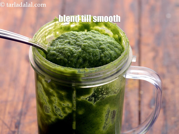 Step 11 – Blend till smooth. Our <strong>green Pea chutney recipe</strong> is ready.