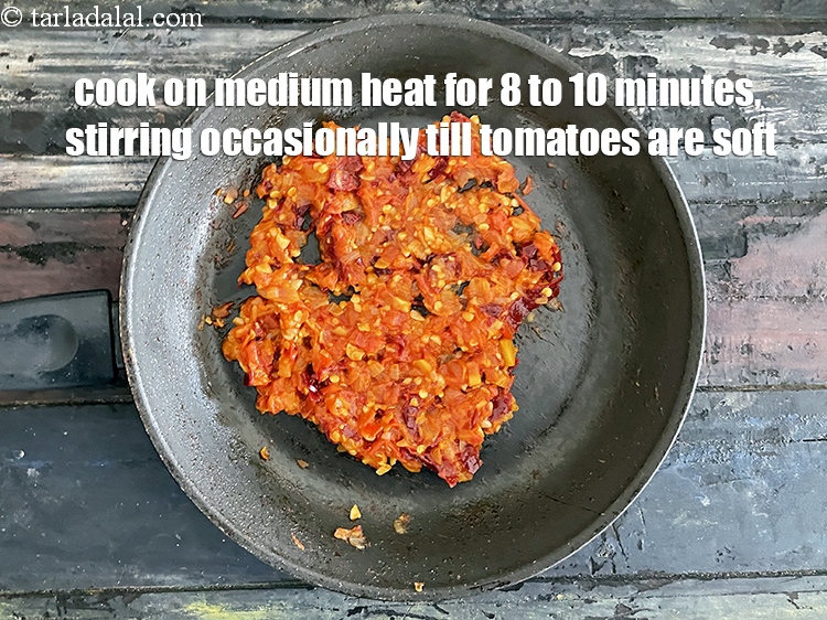 Step 12 – Cook on a medium flame for 8&nbsp;to 10&nbsp;minutes, while stirring occasionally. Cook until the tomatoes …