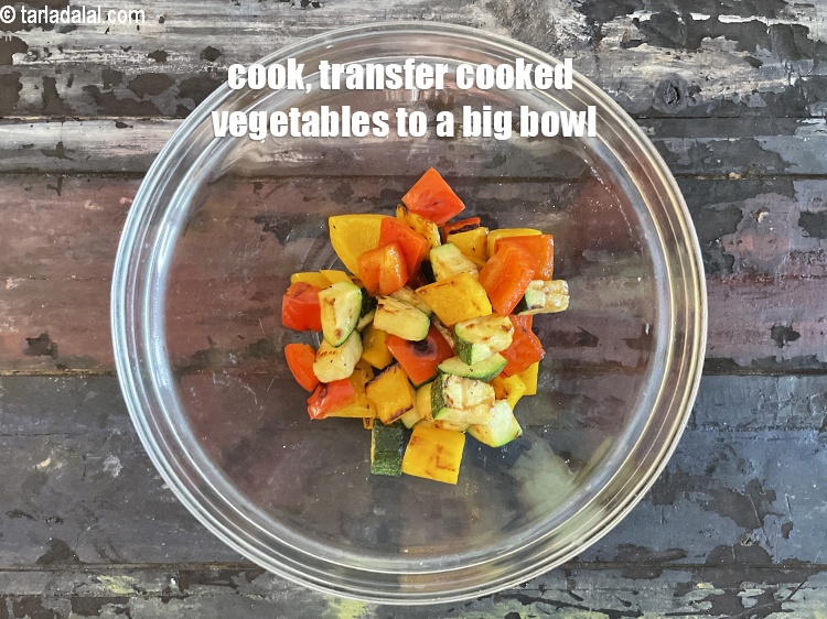 Step 13 – To make <strong>masoor beets zucchini peppers salad recipe | lentil zucchini feta exotic Indian salad …