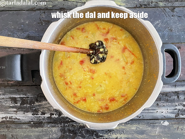 Step 24 – Whisk the dals and keep aside.