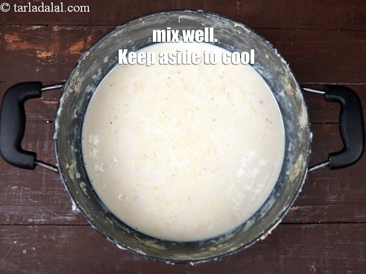 Step 13 – Mix well. Keep aside to cool for 10 minutes.