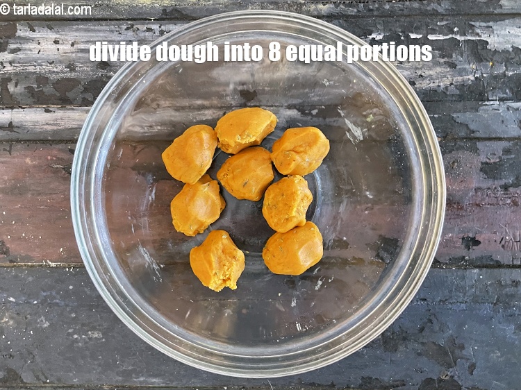 Step 12 – <meta charset="UTF-8" />Divide the mixture into 8 equal portions.