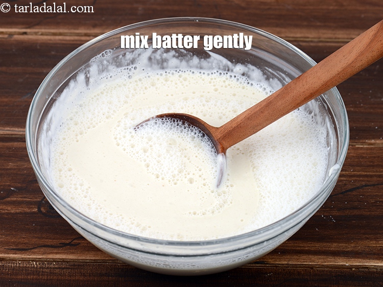 Step 12 – Mix the batter gently.
