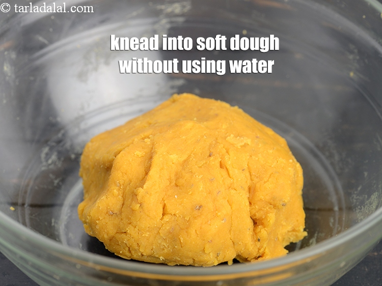 Step 13 – Knead into a soft dough without using water.