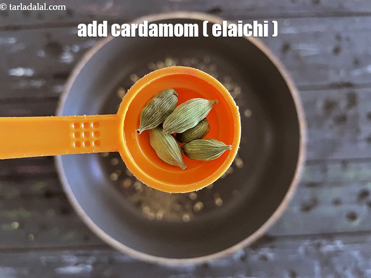 Step 12 – Add&nbsp;<meta charset="UTF-8" />4 to 5&nbsp;<a href="glossary-cardamom-elaichi-262i">cardamoms (elaichi)</a>.