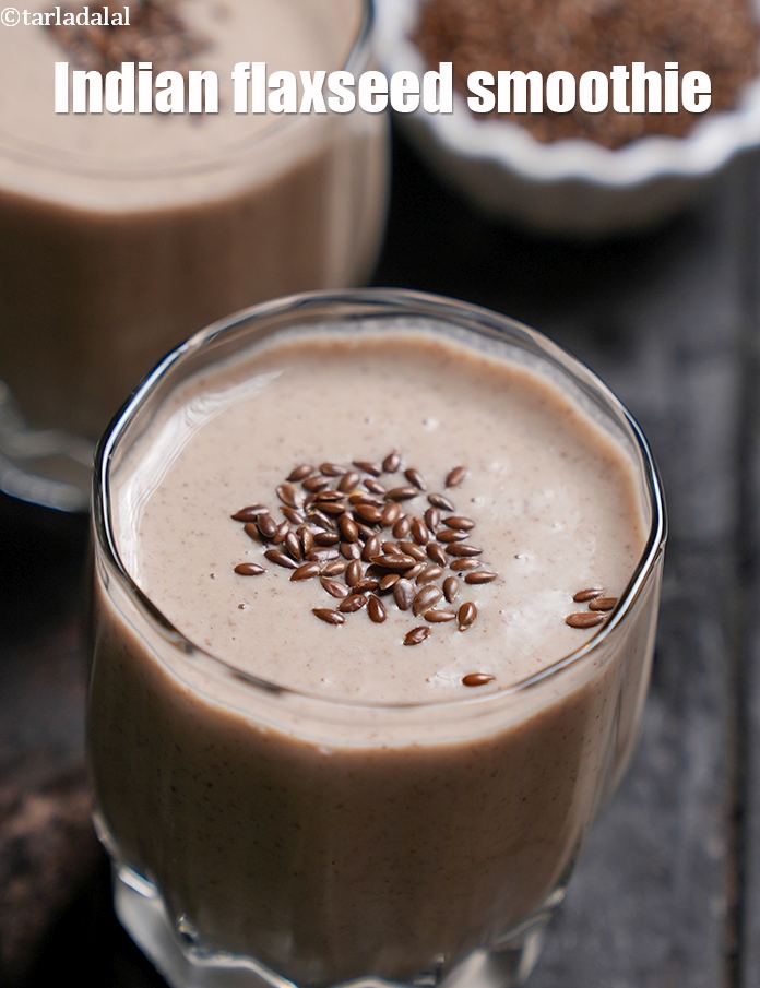 Step 19 – <meta charset="UTF-8" /> Serve&nbsp;<strong>flax seed smoothie | Indian&nbsp;flax seed smoothie | healthy alsi smoothie with …