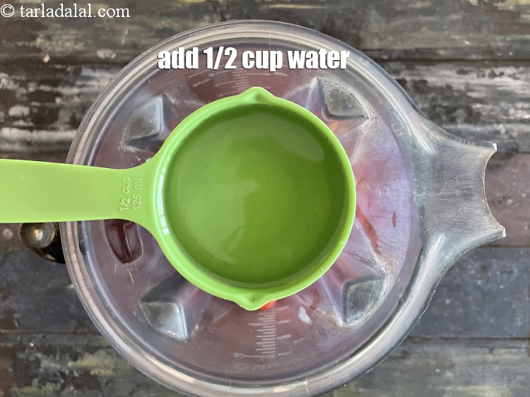 Step 14 – Add 1/2 cup water. <u><em>You can add more 1/4 cup&nbsp;water to make it a thinner …