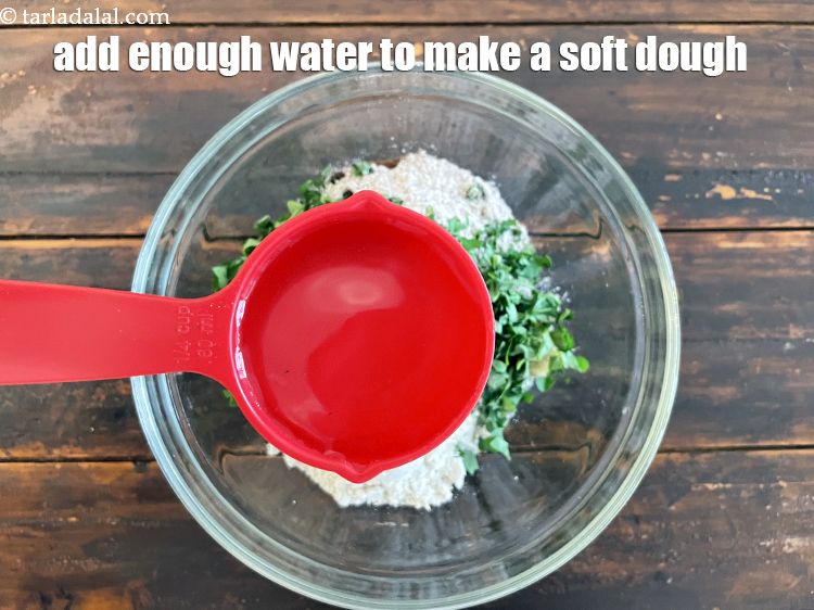 Step 18 – Add enough water to make a soft dough. We added 1/4 cup water and later …