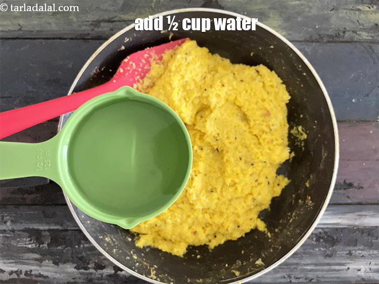 Step 15 – <meta charset="UTF-8" />Add &frac12; cup of water.