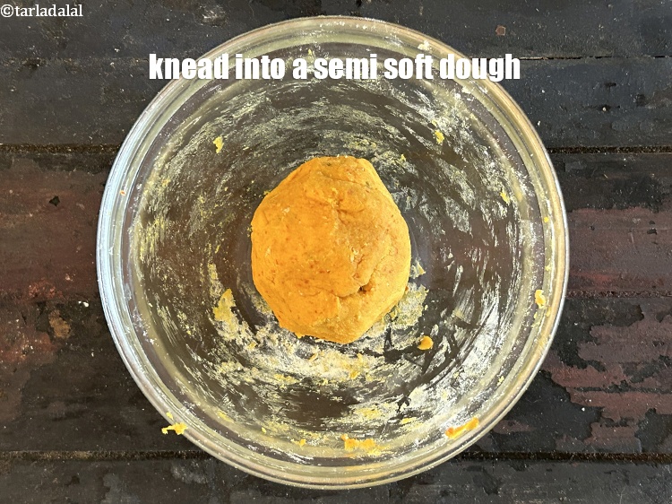 Step 12 – Knead into a semi-soft dough.