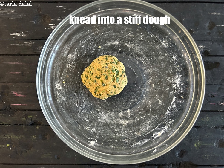 Step 12 – Knead into a stiff dough.