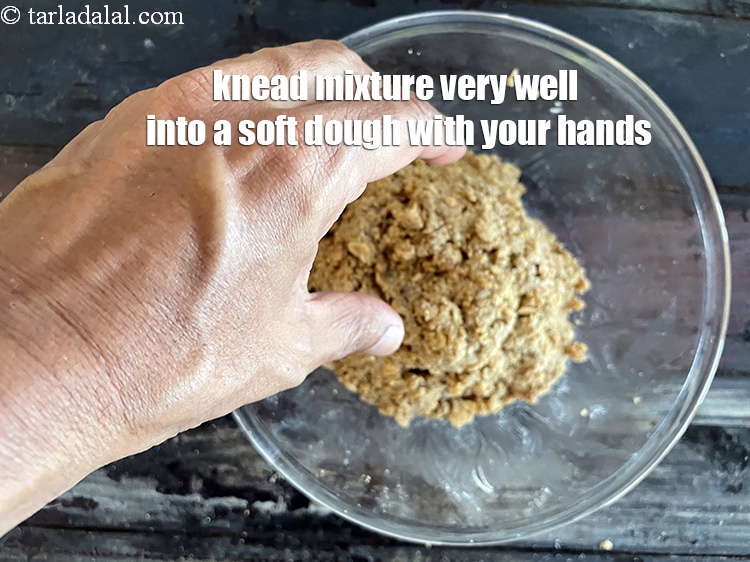Step 14 – Knead the mixture very well into a dough using your hands.