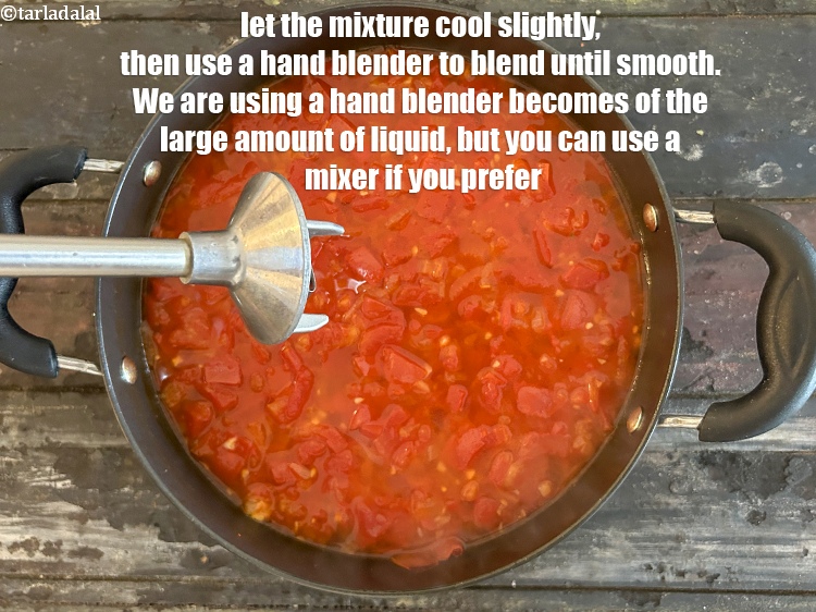 Step 20 – <meta charset="UTF-8" />Let the mixture cool slightly, then use a hand blender to blend it …