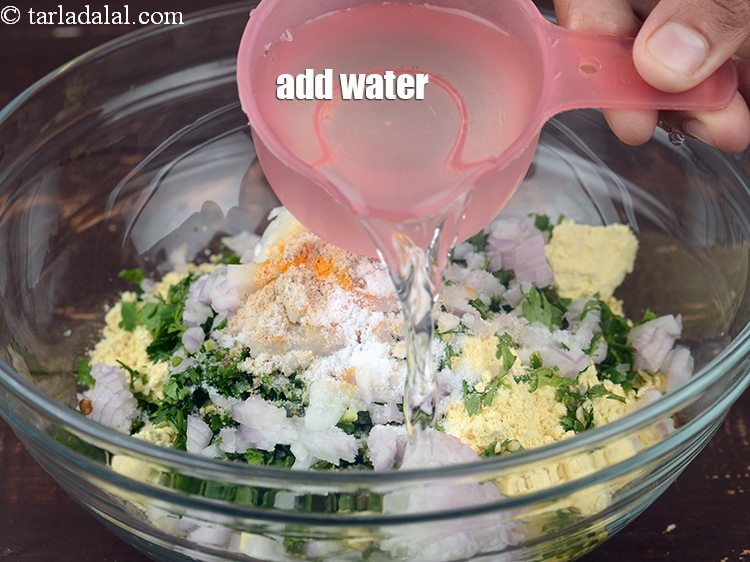 Step 12 – Add &frac12; cup of water.