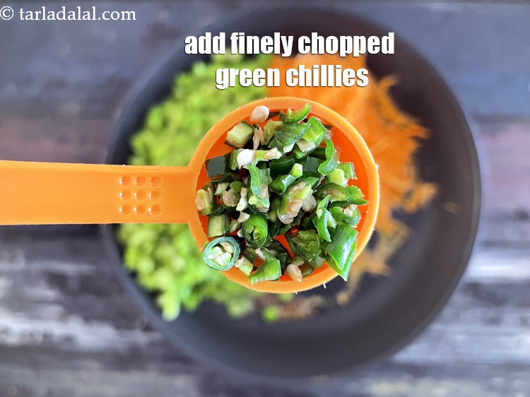 Step 14 – Add&nbsp;<meta charset="UTF-8" />2 tsp&nbsp;finely&nbsp;<a href="glossary-chopped-green-chilli-820i">chopped green chillies</a>.