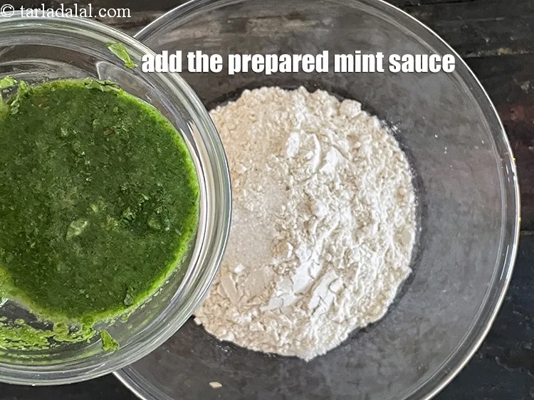 Step 12 – Add the mint sauce.